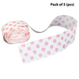 Polka Dot Streamer Roll - Pink - 30 Feet long by 2 inches wide | Polybagged with header