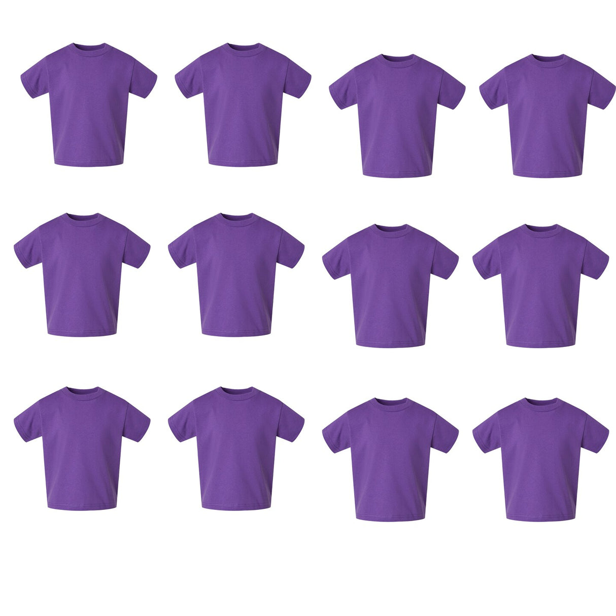 RADYAN® Toddler Cotton Jersey Crew Neck Short Sleeve Tee - 3301T