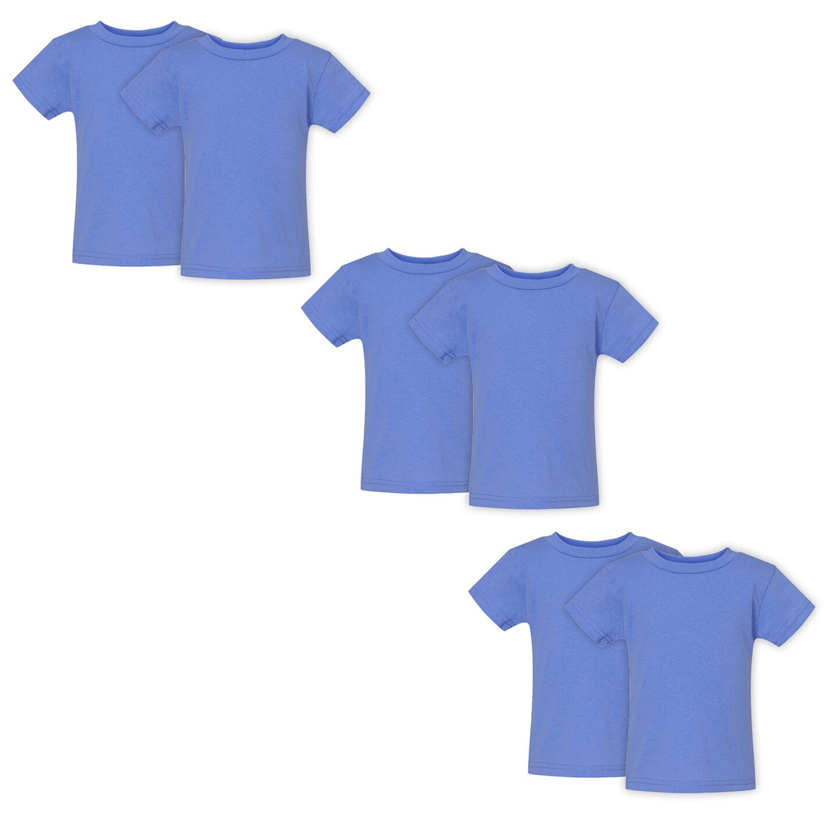 RADYAN® Toddler Fine Jersey Crew Neck Short Sleeve Tee - 3321