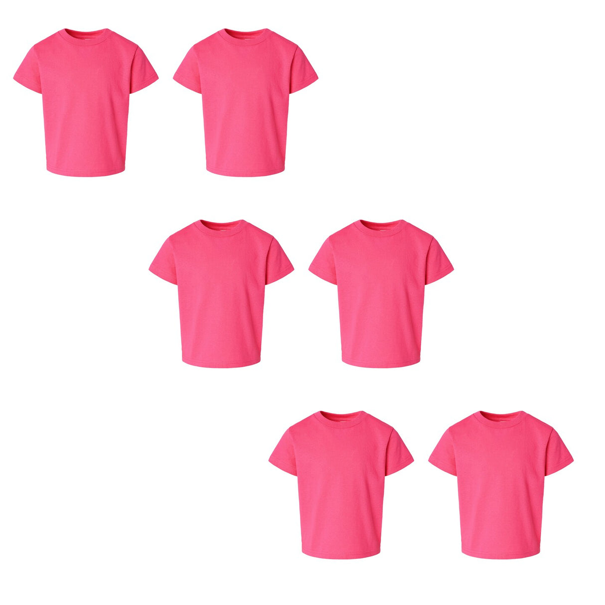 RADYAN® Toddler Cotton Jersey Crew Neck Short Sleeve Tee - 3301T