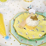 10 Count Hot Diggity Dog Small Paper Plates 7.25 Inch Fun Party Plates for Dog Lovers
