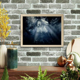Birch Effect Frame with Mount, 12x16" – Horizontal/Vertical, No-Nail Hanging, Depth Display!