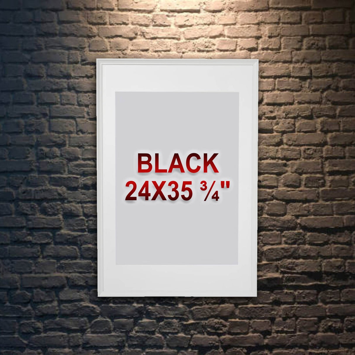 White Frame with Mount, 24x35¾" – Hang or Stand, Large Display, Safe Front Protection!