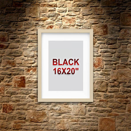 Birch Effect Frame with Mount, 12x16" – Horizontal/Vertical, No-Nail Hanging, Depth Display!
