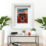 7 ¾x9 ¾" White Frame with Acid-Free Mat – Deep Profile for Hanging or Standing, Plastic Front Protection