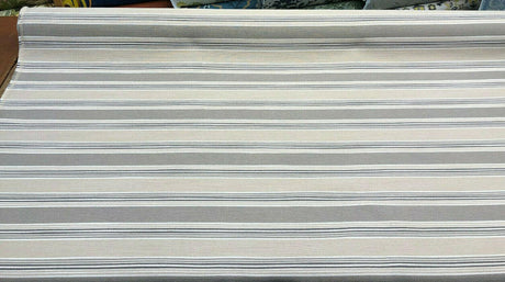 Cowen Polyester Upholstery Fabric - Beige White Stone Stripe, 56" Width, 6" Vertical Repeat (1 Yard)