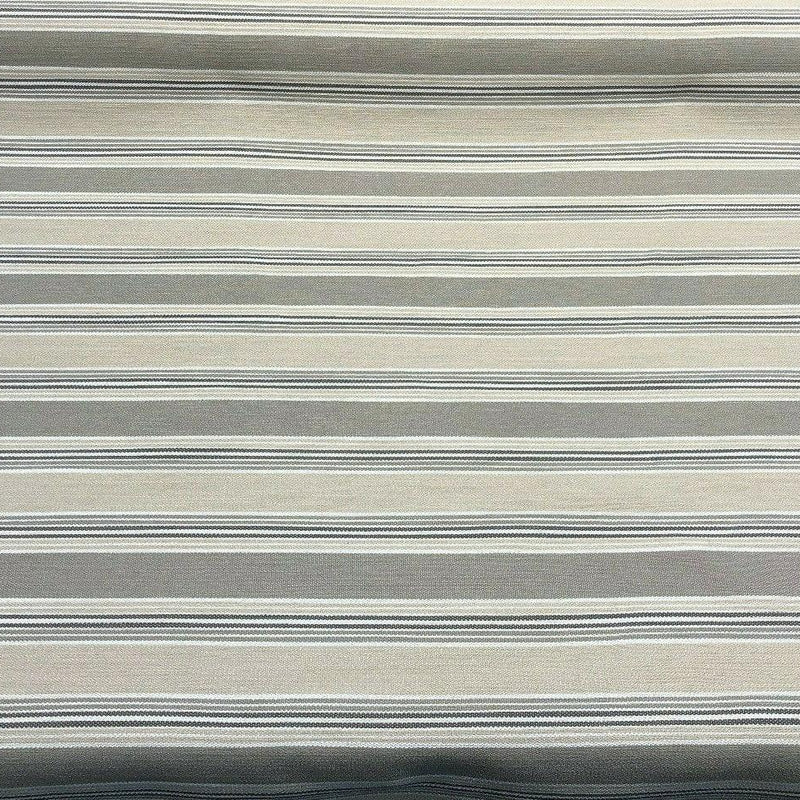 Cowen Polyester Upholstery Fabric - Beige White Stone Stripe, 56" Width, 6" Vertical Repeat (1 Yard)