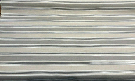 Cowen Polyester Upholstery Fabric - Beige White Stone Stripe, 56" Width, 6" Vertical Repeat (1 Yard)