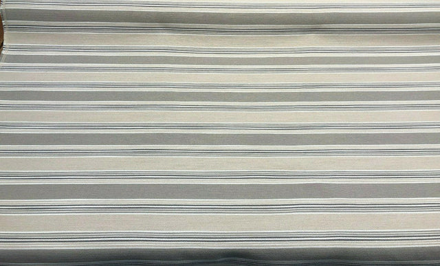 Cowen Polyester Upholstery Fabric - Beige White Stone Stripe, 56" Width, 6" Vertical Repeat (1 Yard)