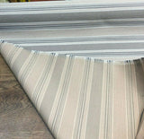 Cowen Polyester Upholstery Fabric - Beige White Stone Stripe, 56" Width, 6" Vertical Repeat (1 Yard)