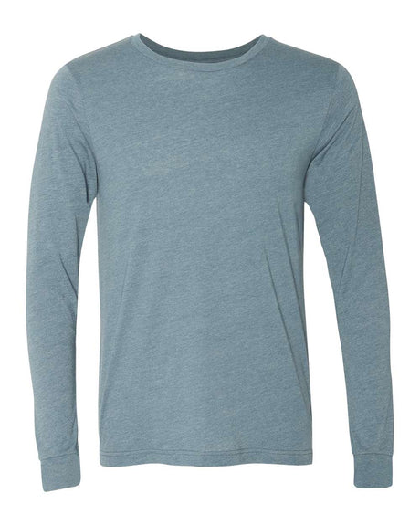 BELLA + CANVAS® Heather CVC Crewneck Long Sleeve Tee