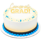 Graduation Gold Cake Topper Congrats Grad! Layon Cake