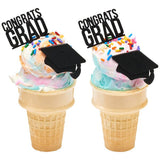 Graduation Icon Congrats Grad Cupcake Cake Pics - set of 12