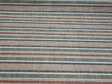 Fabricut Sassi Patina Polyester Fabric - Beige Rust Light Teal Antique Gold Nautical Stripe, 56" Width, 3.5" Vertical Repeat (1 Yard)