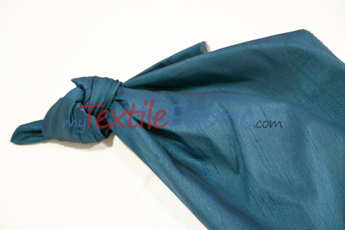 Faux Silk Polyester Dupioni Fabric - Solid Texture, 54" Width, Multiple Colors (Yards, Bolts, Sample Swatch)