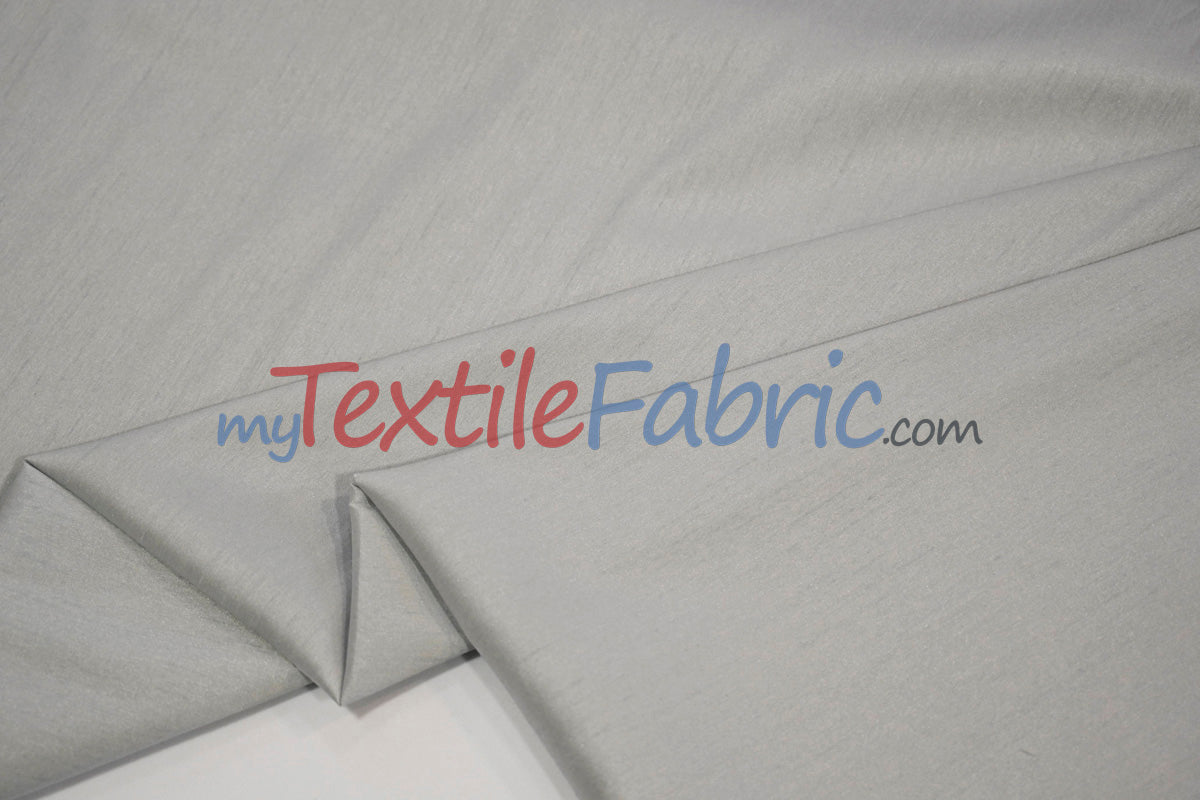 Faux Silk Polyester Dupioni Fabric - Solid Texture, 54" Width, Multiple Colors (Yards, Bolts, Sample Swatch)
