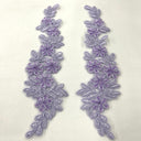 Beaded Corded Floral Lace Applique