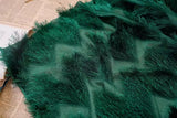 Fashionable Designer Fabric with Multicolor Long Fringe and Embossed Pattern for Dressmaking and Clothing