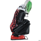 20" Animated Crouching Red Clown Prop