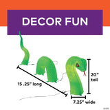 20" Light-Up Green Lawn Snake Halloween Outdoor Decoration