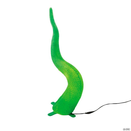 Light-Up Lawn Snake Halloween Outdoor Decoration with Sections, lights up for a spooky Halloween night display