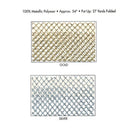 Metallic Diamond Net Metallic Polyester Fabric - Gold/Silver Diamond Mesh, 54" Width (1 Yard)