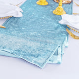 Crushed Velvet Table Runner 13x108 Baby Blue