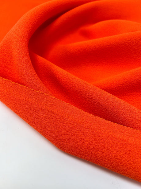 Wool Crepe Bonded Orange Shades Stretch