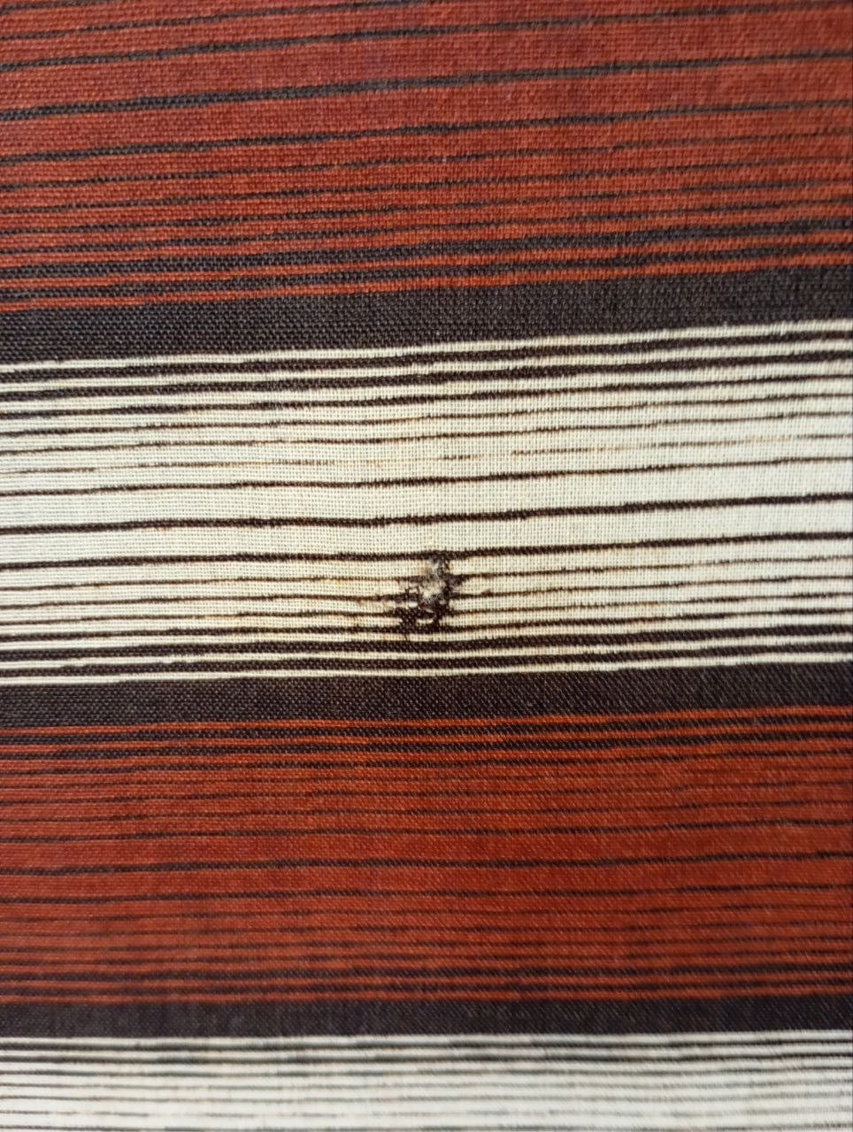 Wool Striped Fabric Brown Beige