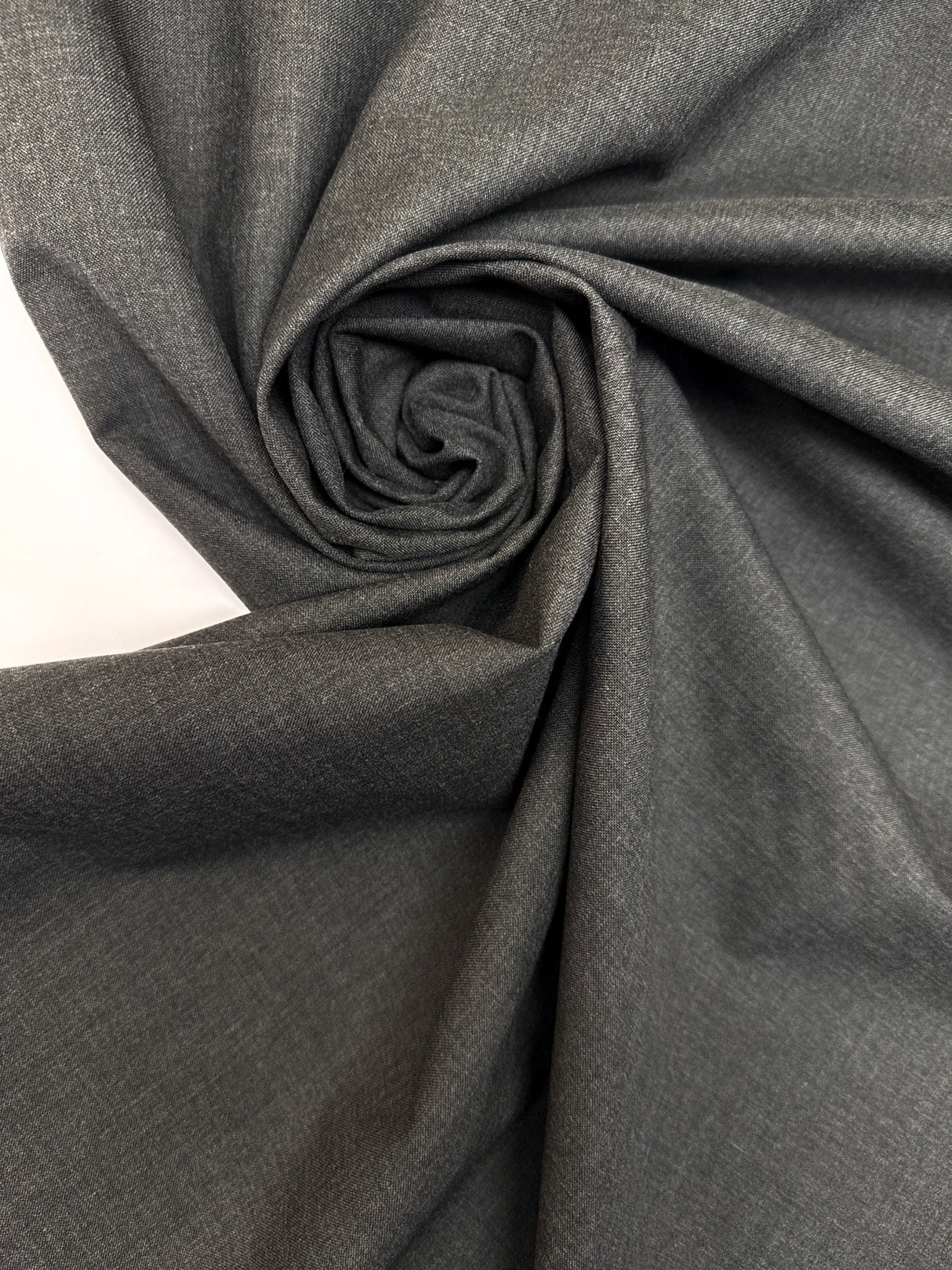Polyester Wool Gabardine Melange Gray