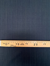 Wool Polyester Striped Suit Fabric Gray Blue