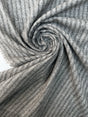 Gray Wool Flammé Stripe Fabric
