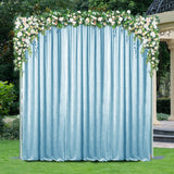 Crushed Velvet Backdrop Drape Panel 16 ft x 57 in Baby Blue