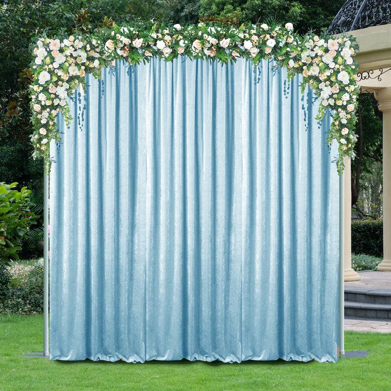 Velvet Backdrop Drape Panel 14 ft x 57 in Baby Blue