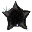 Foil Balloon 21 Inch Black Holographic Star