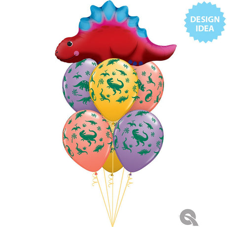 Foil Balloon Cute & Colorful Stegosaurus