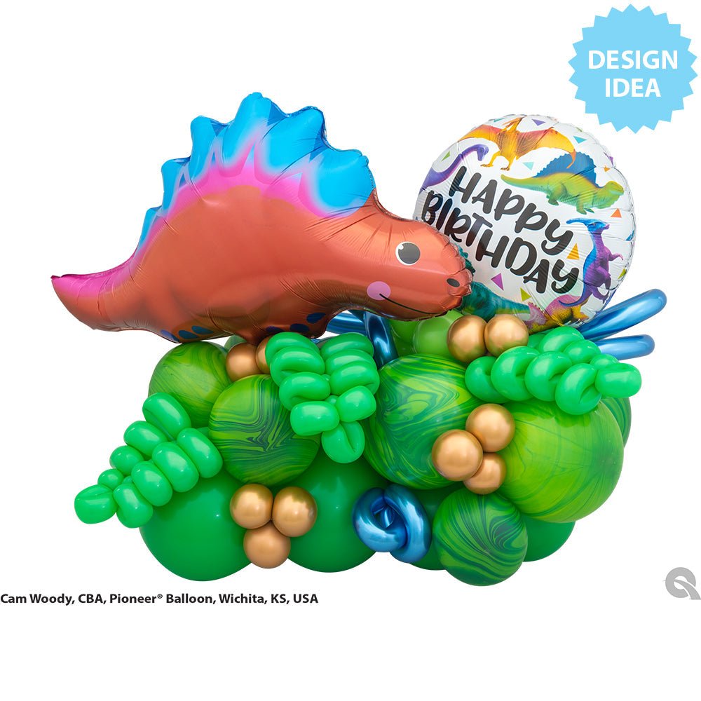 Foil Balloon Cute & Colorful Stegosaurus
