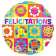 Foil Balloon Felicitations Happy Flowers 21 Inch