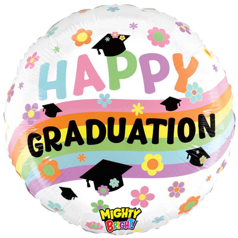 Graduation Balloon Pastel Rainbow 21 Inch