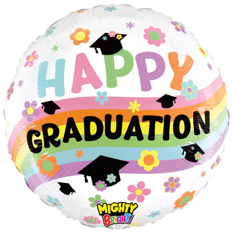 Graduation Balloon Pastel Rainbow 21 Inch