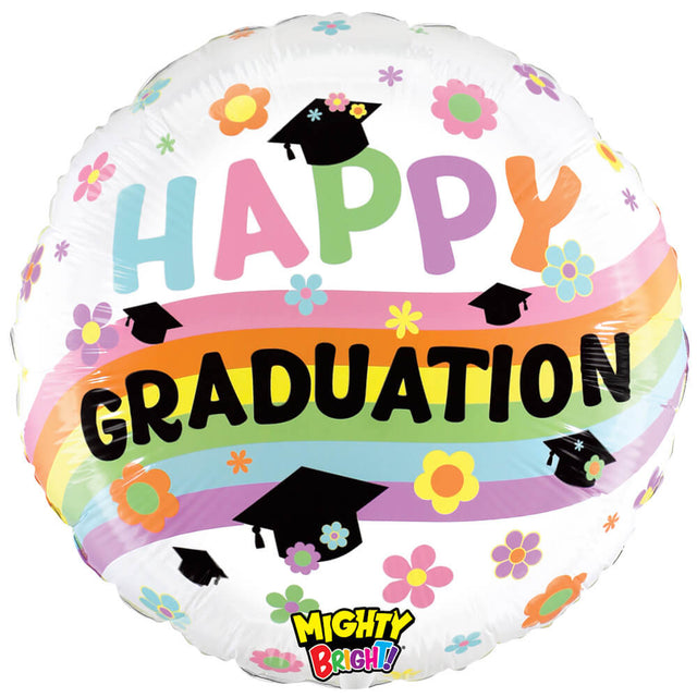 Graduation Balloon Pastel Rainbow 21 Inch