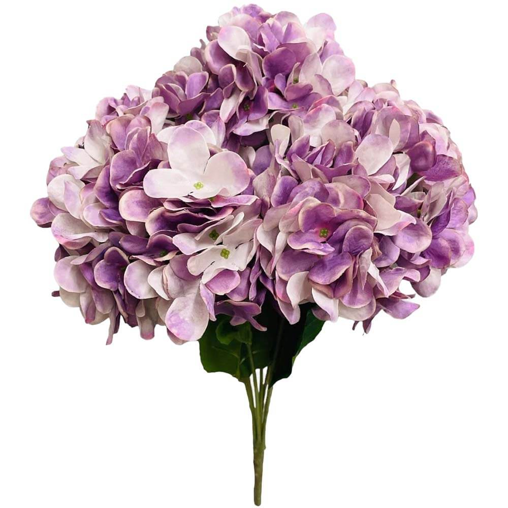 Hydrangea Bush Lavender Silk Flowers
