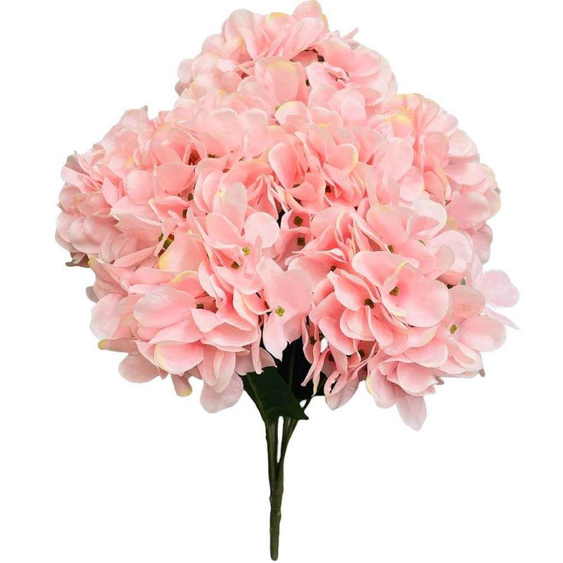 Hydrangea Bush Pink Silk Flowers