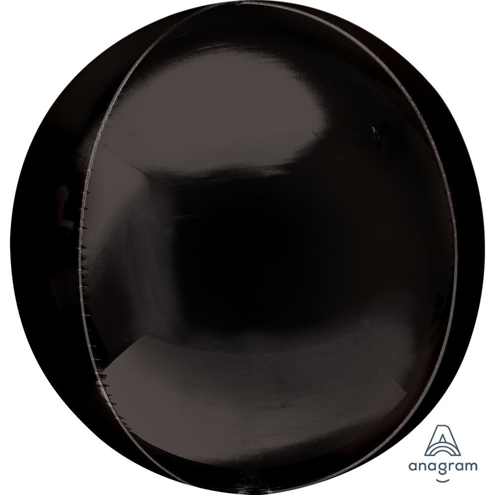 Jumbo Black Orbz Foil Balloon 3 Pack