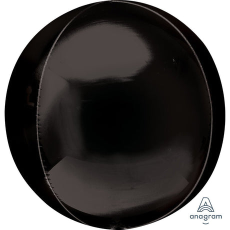 Jumbo Black Orbz Foil Balloon 3 Pack