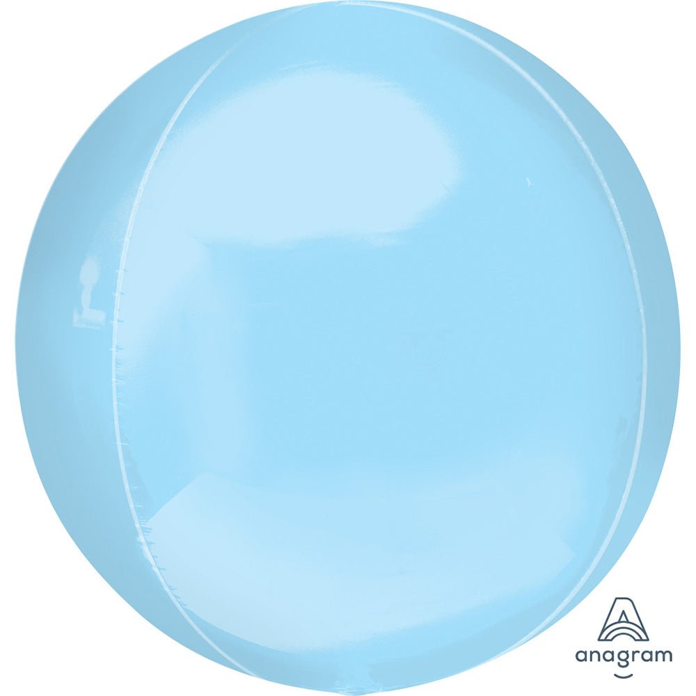 Jumbo Pastel Blue Orbz Foil Balloon 3 Pack