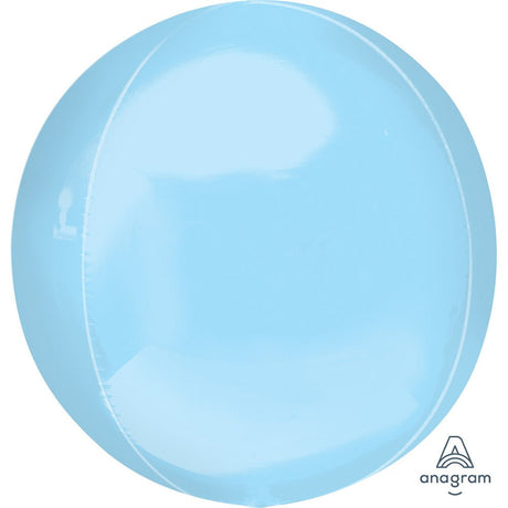 Jumbo Pastel Blue Orbz Foil Balloon 3 Pack