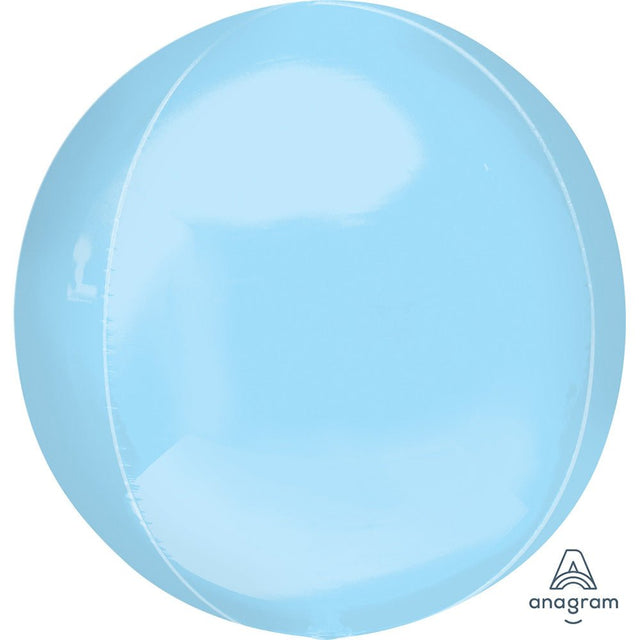 Jumbo Pastel Blue Orbz Foil Balloon 3 Pack