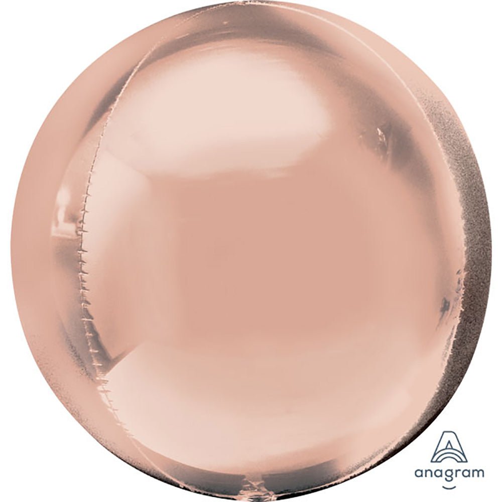 Foil Balloon 21 Inch Jumbo Rose Gold Orbz 3 Pack