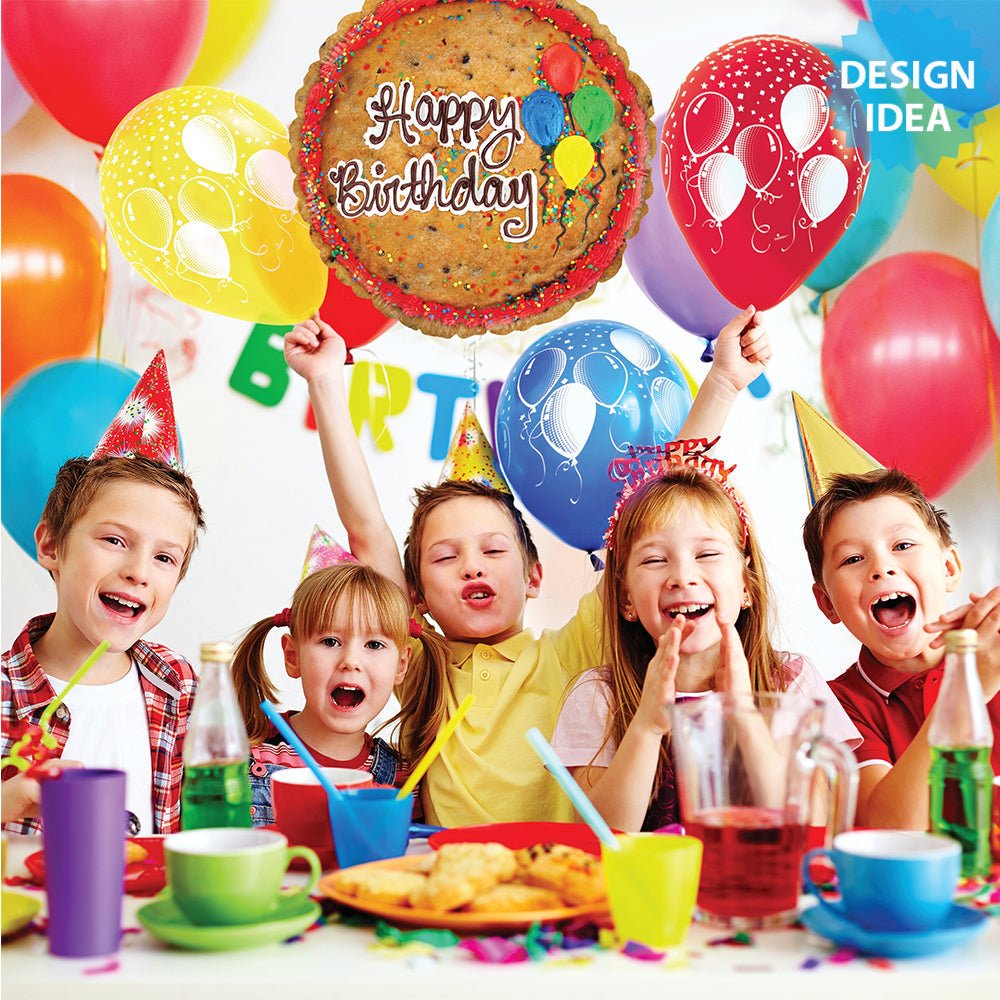 Foil Balloon Cookie Cake Birthday